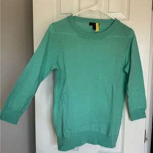 J Crew Teal Green Merino Wool Sweater